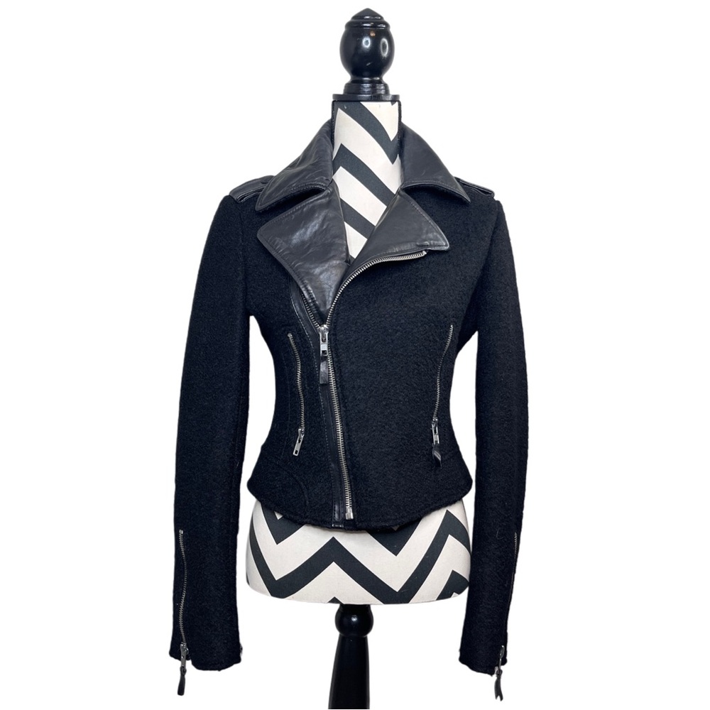 True Religion Black Leather Jacket